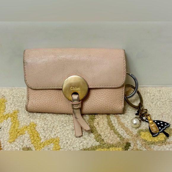 CHLOE Leather Snap Pouch With Key Case - Pink - Picture 15 of 16